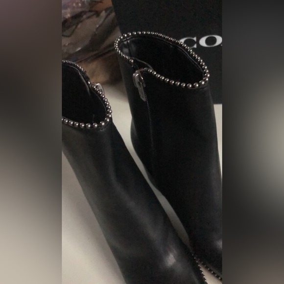 Coach Drea Beadchain Genuine Leather Boots - Picture 7 of 10